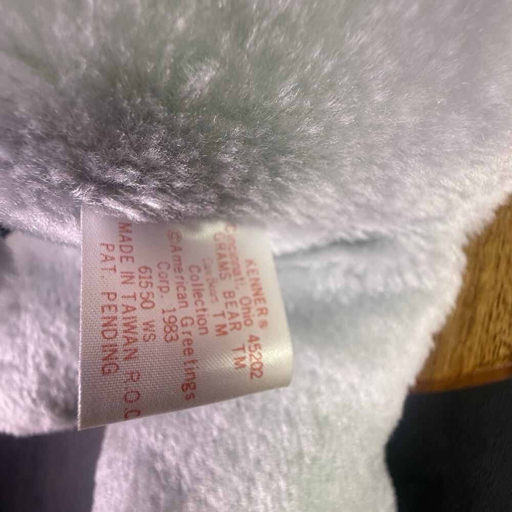 Vintage 1983 Kenner Care Bears Grams BEAR 15" Plush Grandma Gran Gray - Picture 6 of 7